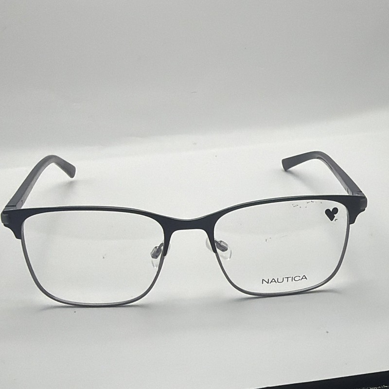 Nautica N7319 005 Black 54/18 145 Rectangular Metal/Plastic Full Frames 5073