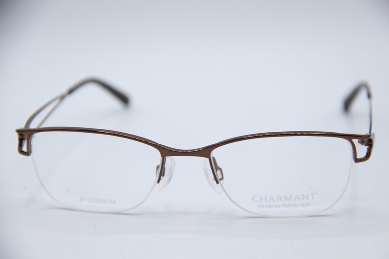 NEW CHARMANT CH 12088 BR BROWN GOLD GUNMETAL AUTHENTIC FRAMES EYEGLASSES 51-18 gallery