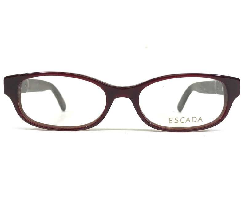 Escada Eyeglasses Frames E1069 Shiny Dark Red Brown Marble 51-18-140