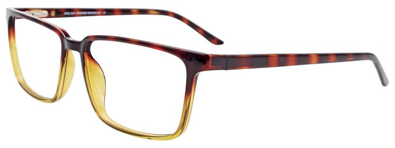 COOLCLIP CC847 Eyeglasses Eye Glasses 010 Dark Demi Amber & Light Crystal Amber/