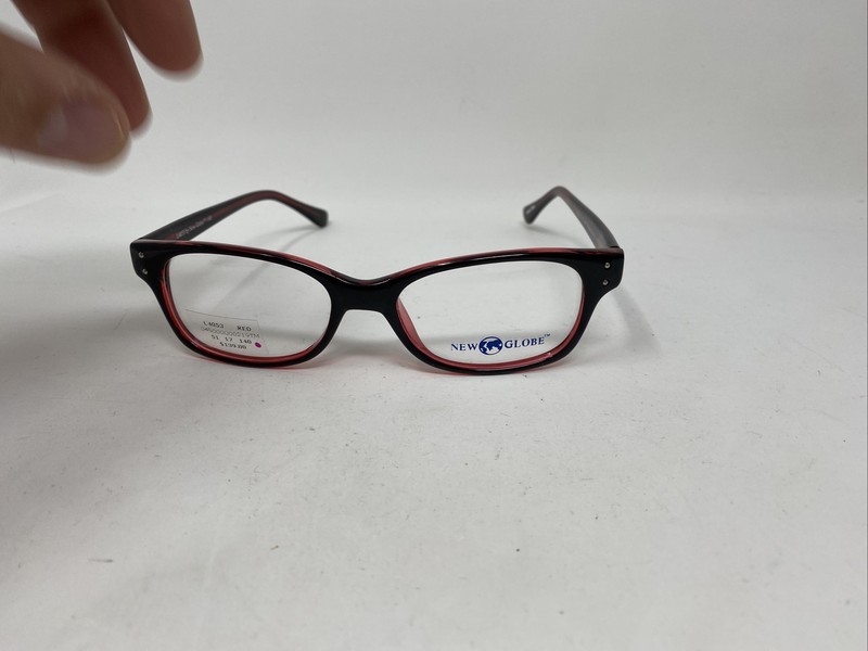 NEW GLOBE L4053 RED/BLACK 51/17/140 Eyeglasses Frame JX22 gallery
