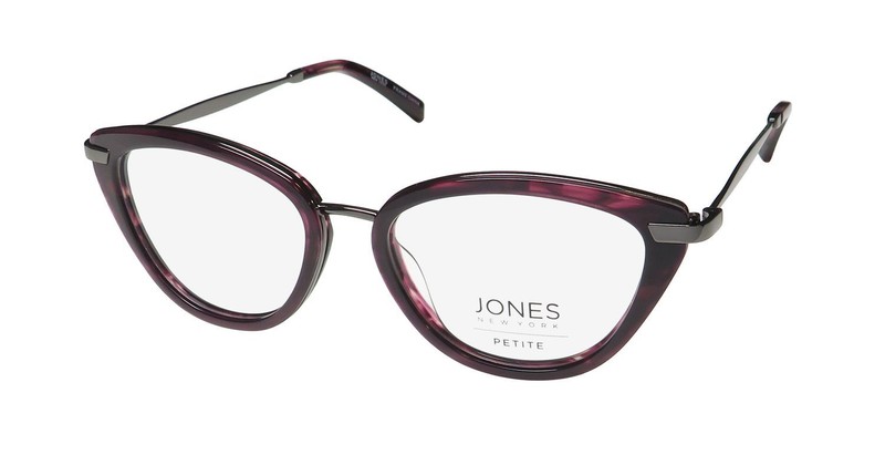 NEW JONES NY J235 PETITE EYEGLASSES WOMENS 49-16-135 CAT EYE PURPLE FULL-RIM