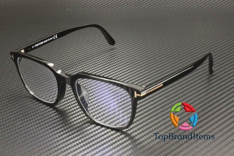 Tom Ford FT5818 F B 001 Plastic Shiny Black 53 mm Men’s Eyeglasses