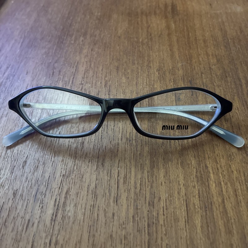 New MIU MIU VMU05A 49-16-130 2bn-101 Brown & Cream Cat Eye Eyeglasses Frames