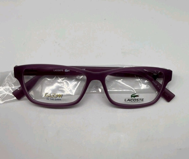 Lacoste L3650 Youth Eyeglasses 514 Purple Glow In The Dark 50‑13‑135 w/ Case gallery
