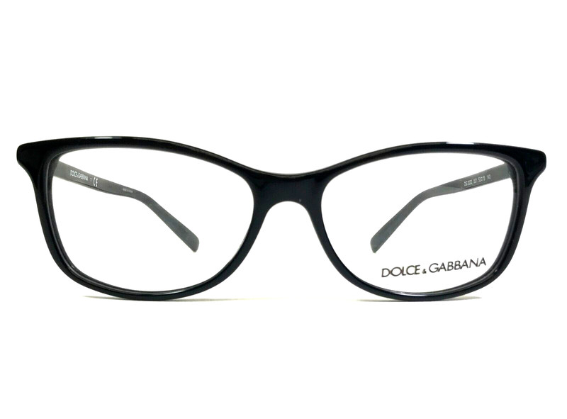 Dolce & Gabbana Eyeglasses Frames DG3222 501 Polished Black Cat Eye 52-15-140