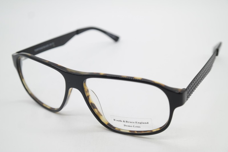 Glasses Booth and Bruce England PS200 Brown Black Oval Eyeglass Frame New gallery