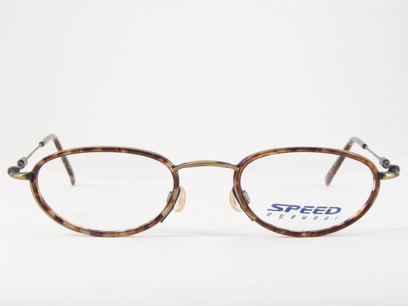 SPEED eyewear SP001 41 Demi Brown /Bronze UNIQUE RARE EYEGLASSES FRAME 49-19-135 gallery
