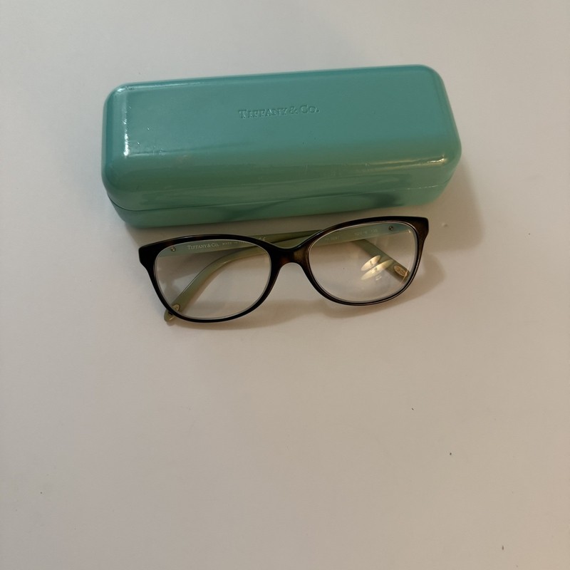 Authentic Tiffany & Co. TF 2097 8134 Tortoise Blue Frames Italy 52-16-135