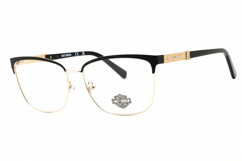 HARLEY DAVIDSON HD5076-002-56 Eyeglasses Frame Size 56mm 15mm 140mm BLACK Women