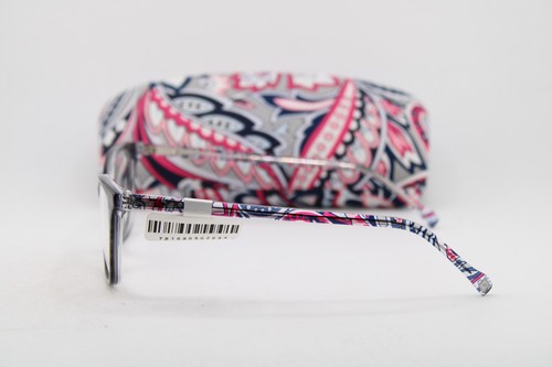 NEW VERA BRADLEY LEENA GRAMERCY PAISLEY GEY PINK HORN AUTHENTIC EYEGLASSES 49-15 gallery