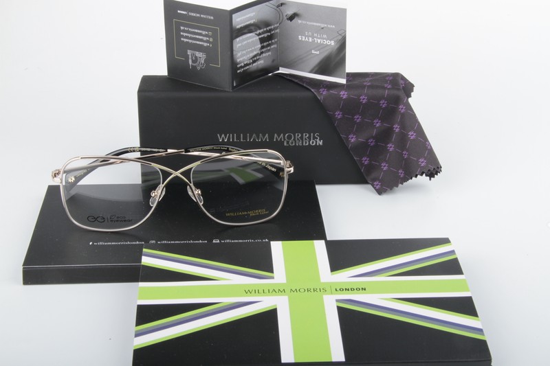 400$ William Morris Black Label Sophia Black Butterfly Metal Women Eyeglasses gallery