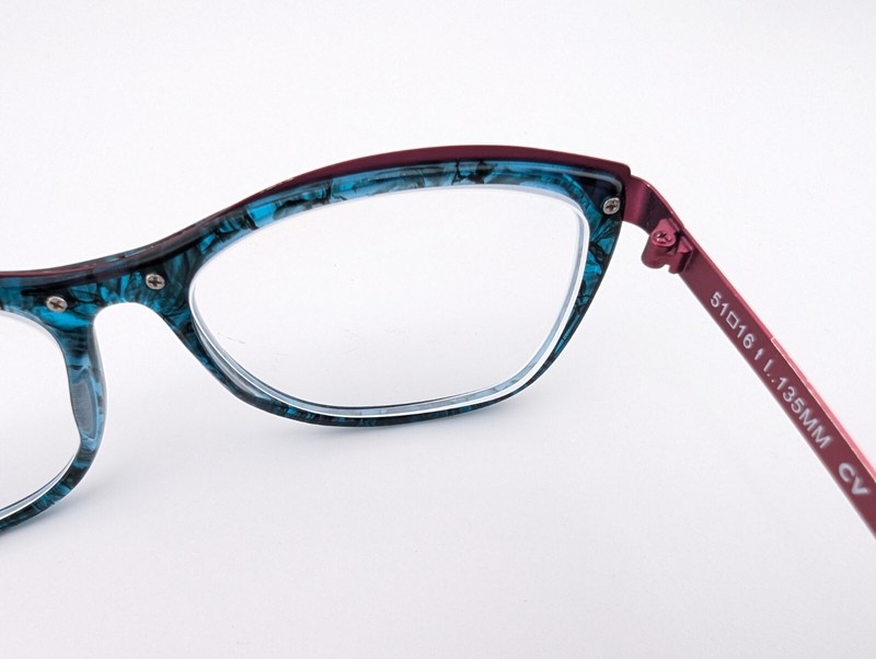 Steve Madden Eyeglasses, Frames Only, TWIRLSS Teal Multi, 51-16-135, Plastic gallery