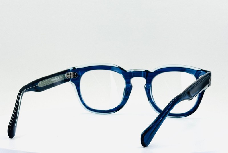 UNBRANDED 2194 C04 Blue Clear Unisex Square Full Rim Eyeglasses 48-25-145 B:42 gallery