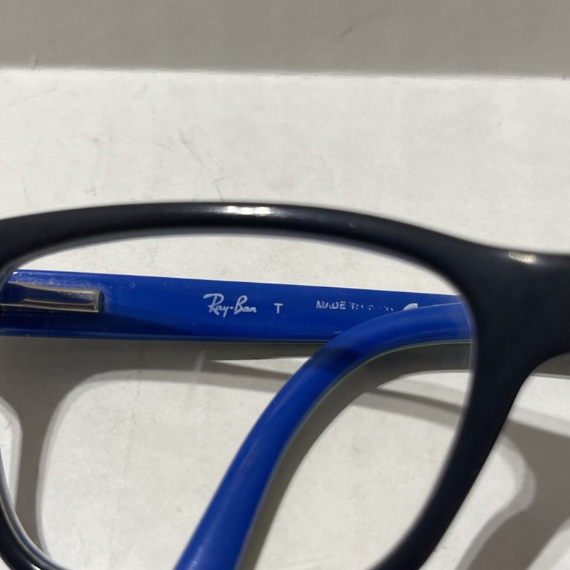 Ray-Ban RB 1536 3600 Black Blue Green Rectangle Eyeglasses Frames 48-16-130 6948 gallery