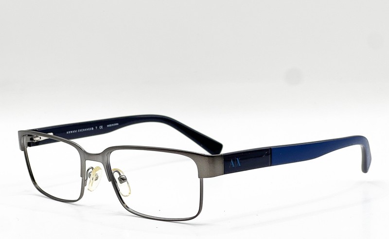 ARMANI EXCHANGE AX 1017 6084 SATIN GUNMETAL AUTHENTIC EYEGLASSES 54-17