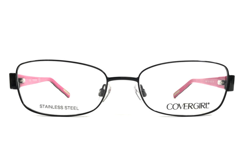 Covergirl Eyeglasses Frames CG0881 001 Black Pink Rectangle Wire Rim 54-18-135 gallery