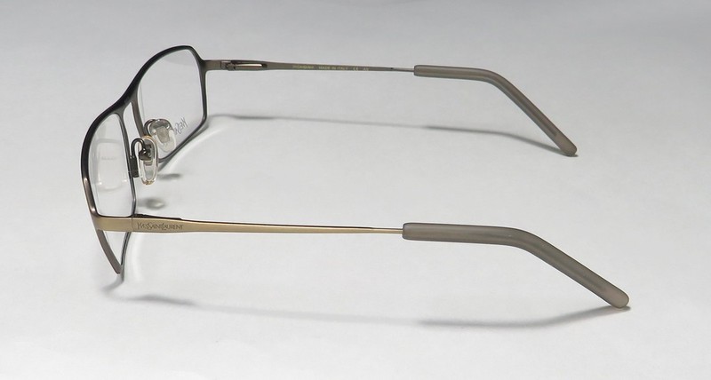 NEW YVES SAINT LAURENT 2326 GLASSES ITALY 55-17-135 RECTANGULAR 12V METAL & gallery