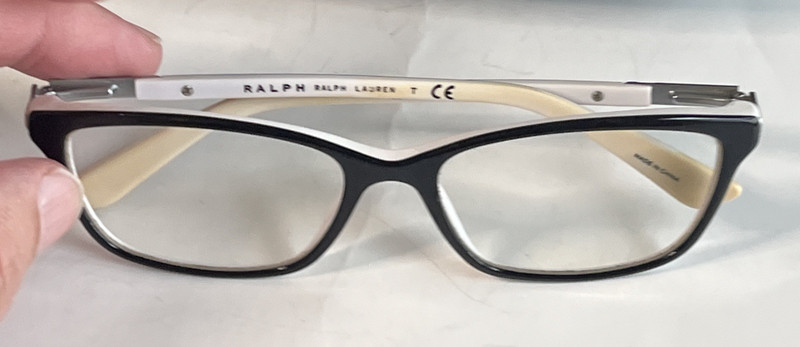 Ralph Lauren Women's Eyeglasses RA7044 1139 Black White 52-16-135 Frames Only gallery