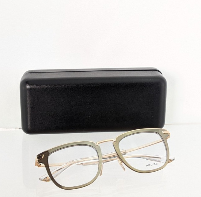 Brand New Authentic Police Eyeglasses HALO 5 VPL 566 Col. 0300 Gold gallery