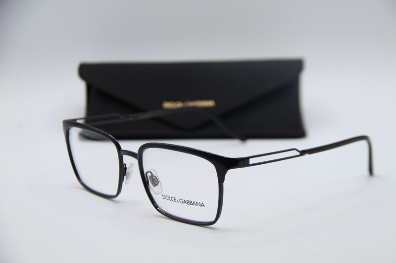 NEW DOLCE & GABBANA DG 1295 001 BLACK AUTHENTIC EYEGLASSES 53-17