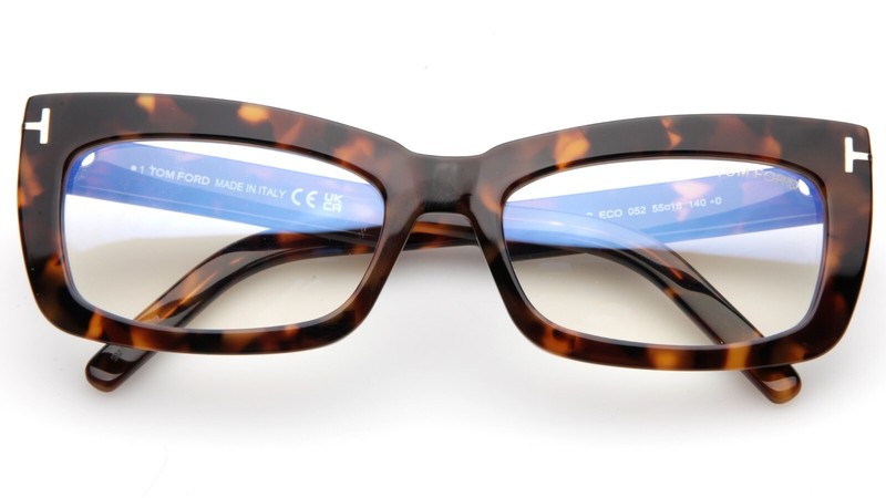 NEW TOM FORD TF5966-B 052 ECO Havana Eyeglasses Frame 55-18-140mm B32mm Italy gallery