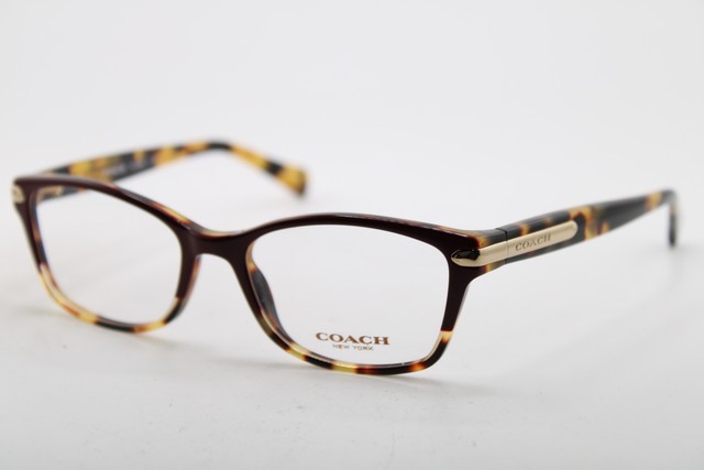 NEW COACH HC 6065 5437 BURGUNDY HAVANA GOLD AUTHENTIC EYEGLASSES 51-17