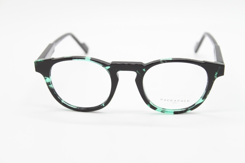 NEW FACE A FACE GOTHAM 1 COL 0427 IN TORT BLK GREEN AUTHENTIC EYEGLASSES 48-22 gallery