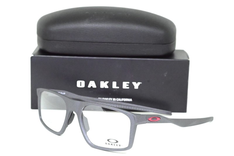 Oakley Bat Flip OX8183-0458 Satin Light Steel Optical Eyeglasses Frames 58-18