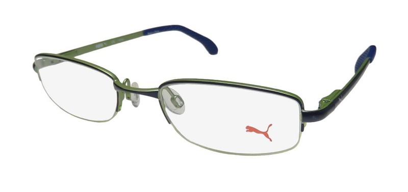 NEW PUMA 15447 GLASSES METAL BLUE DESIGNER UNISEX HALF-RIM NV 48-19-135