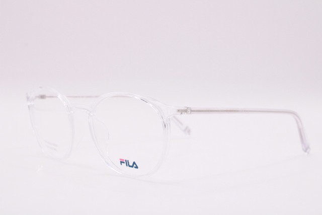 NEW FILA VFI201 COL.0880 CLEAR SILVER AUTHENTIC EYEGLASSES 50-19