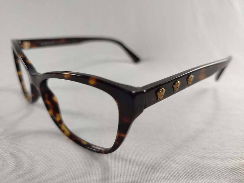 Versace MOD 3249 108 Tortoise Havana Cat Eye Eyeglass Frames 54-16-140 Italy
