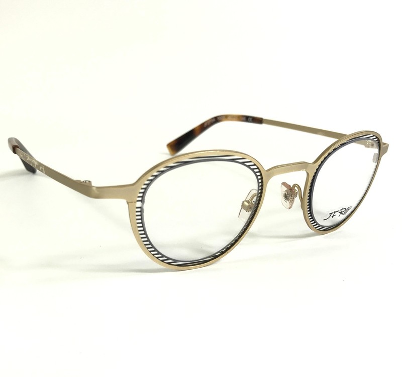 JF Rey Eyeglasses Frames JF2704 5505 Gold Gunmetal Matte Round 46-21-146 gallery