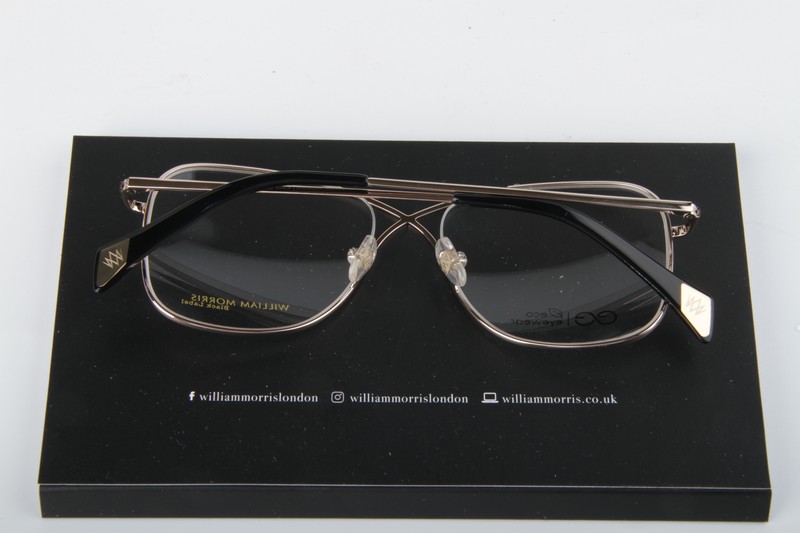 400$ William Morris Black Label Sophia Black Butterfly Metal Women Eyeglasses gallery