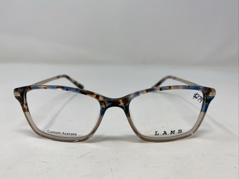 LAMB LA135 TEA 50-16-135 B:35 Brown Marble Full Rim Eyeglasses Frame VL84