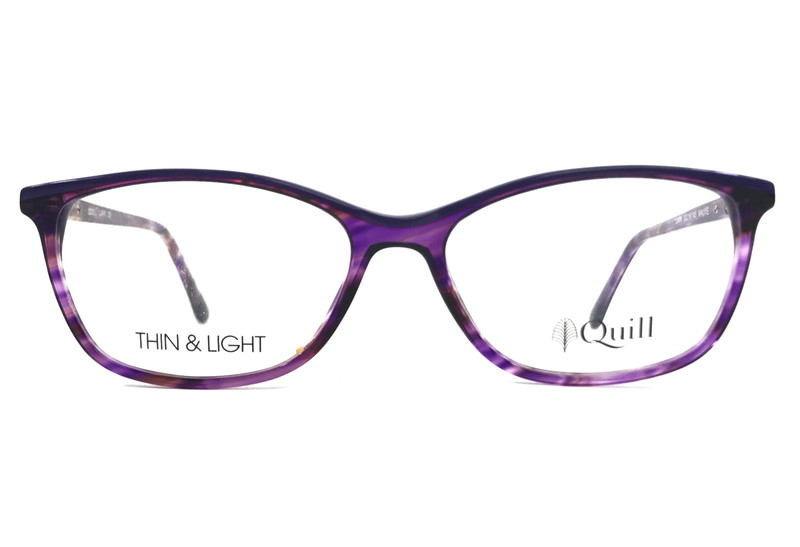Quill Eyeglasses Frames LARK MAUVE Striped Cat Eye Full Rim 53-16-145