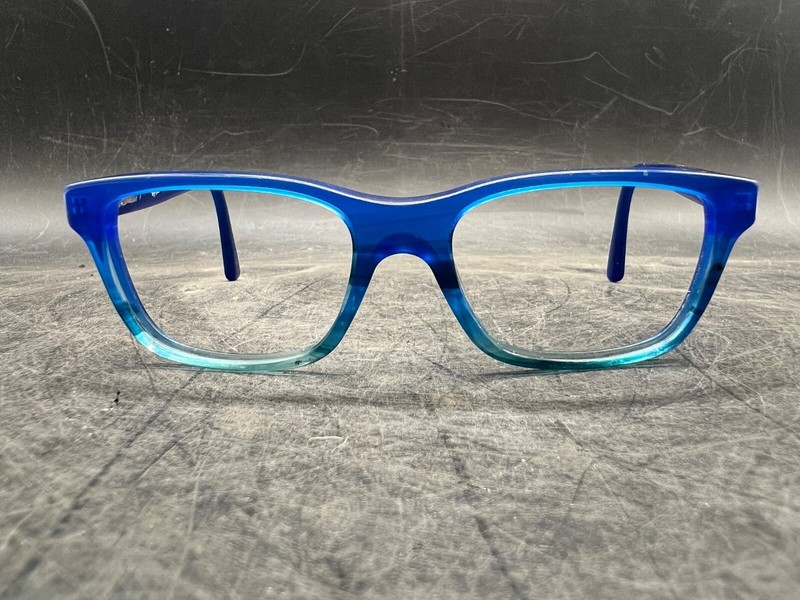 Boys Youth Ray-Ban Eyeglasses Kids RB 1536 Full Frame Square Blue Transparent