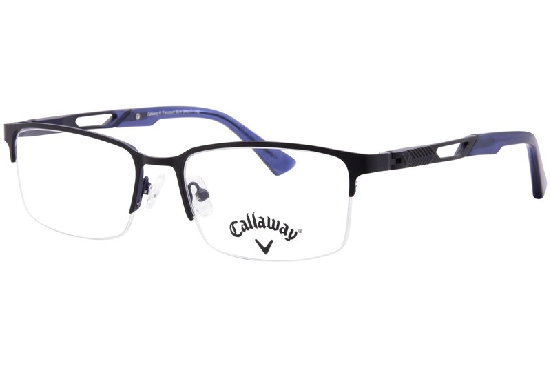 Callaway Fancourt BLK Eyeglasses Men’s Black Semi Rim Rectangle Shape 54mm