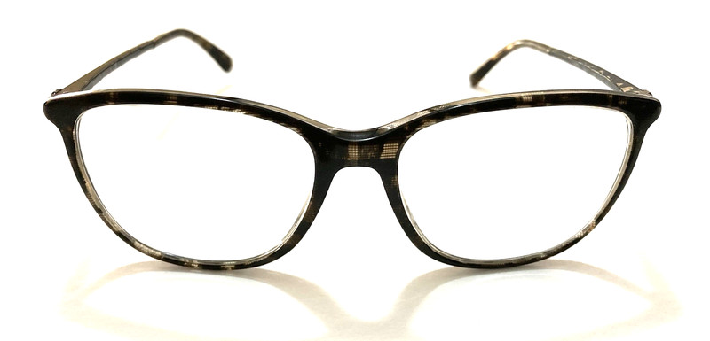 Chanel 3294-B 1488 Eyeglass Frames Only Black Gray Grid Dark Crystals 52-16-140