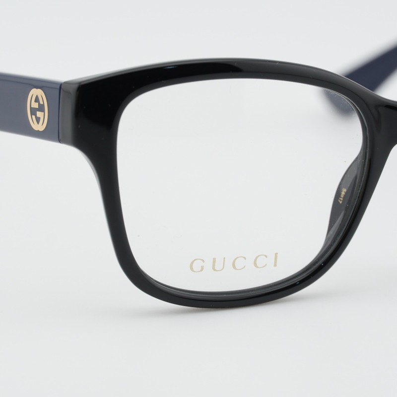 NEW Gucci GG1340O 010 Shiny Black/Blue 55mm Eyeglasses gallery