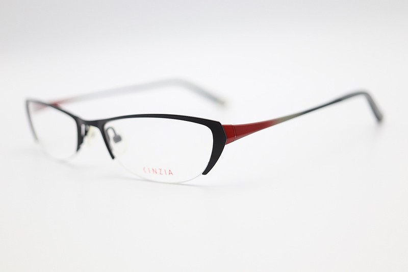 CINZIA CIN-196 Col 1 Satin Black 52-18-135 Eyeglass Frame Flex Hinges D404 gallery