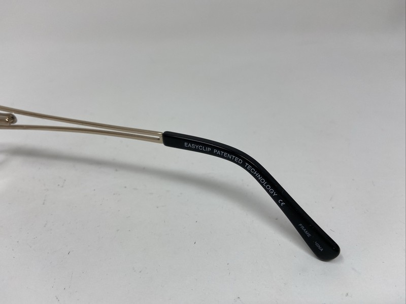 EASYCLIP MOD EC322 53/17/135 90 BLACK GOLD FLEX HINGE EYEGLASSES WF42 gallery