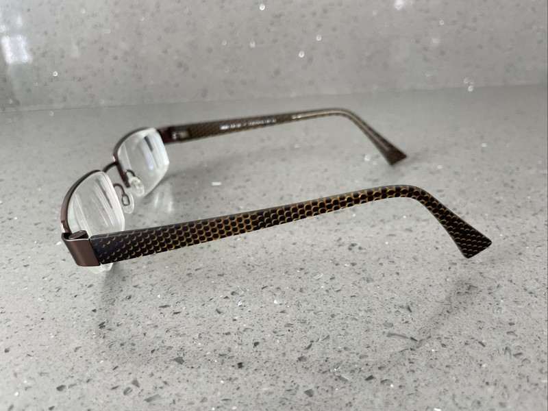Manhattan MDX S3271 Eyeglasses Frames ONLY 46-19-135 10 Half Rim Bronze Brown gallery