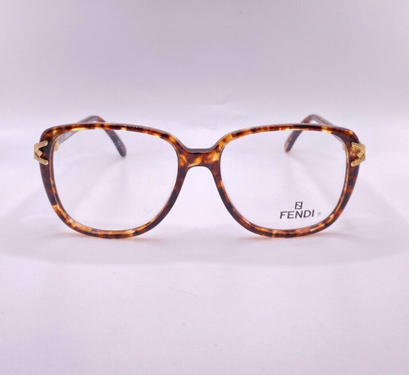 FENDI F52 Dark Tortoise Square Optical Sunglasses Frame 54-15-125 Store Display