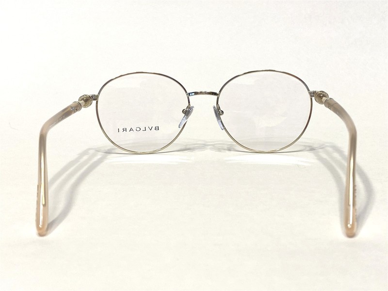Women's Bvlgari Eyeglasses Frames BV2207 2037 Brown & Gold Round 54/17~140 NEW gallery