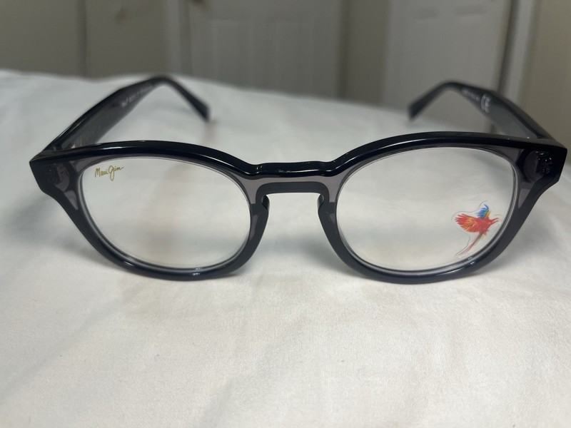 Maui Jim MJO 2210-27C Eyeglasses Glasses Crystal Gray Black Outline 47-22-145