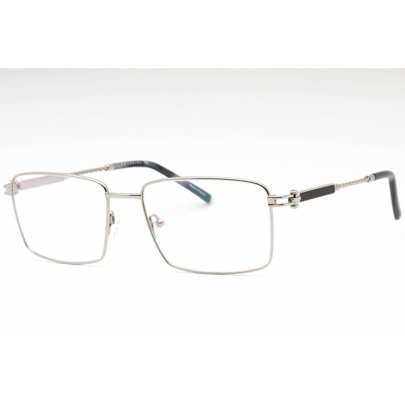 Charriol Men’s Eyeglasses Shiny Silver/Grey Horn Rectangular Frame PC75113 C02
