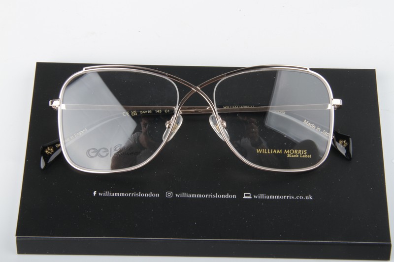 400$ William Morris Black Label Sophia Black Butterfly Metal Women Eyeglasses gallery