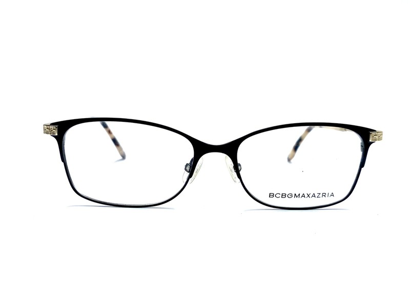 New BCBG Maxazria Black Gold Cat Eye Eyeglasses Anita Black 52 16 130