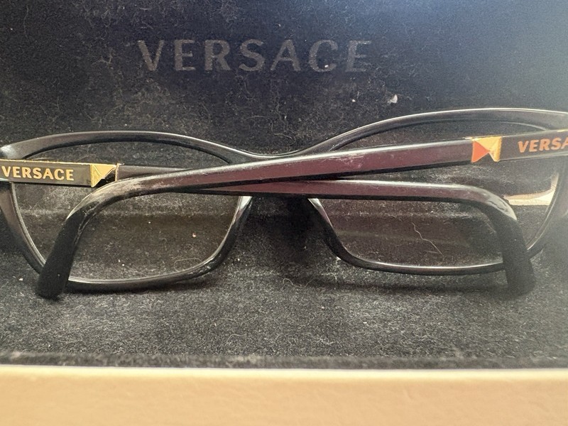 VERSACE MOD.3186 GB1 Italy Black/Gold Polish 54-16-140 Eyeglasses Frame / Case gallery
